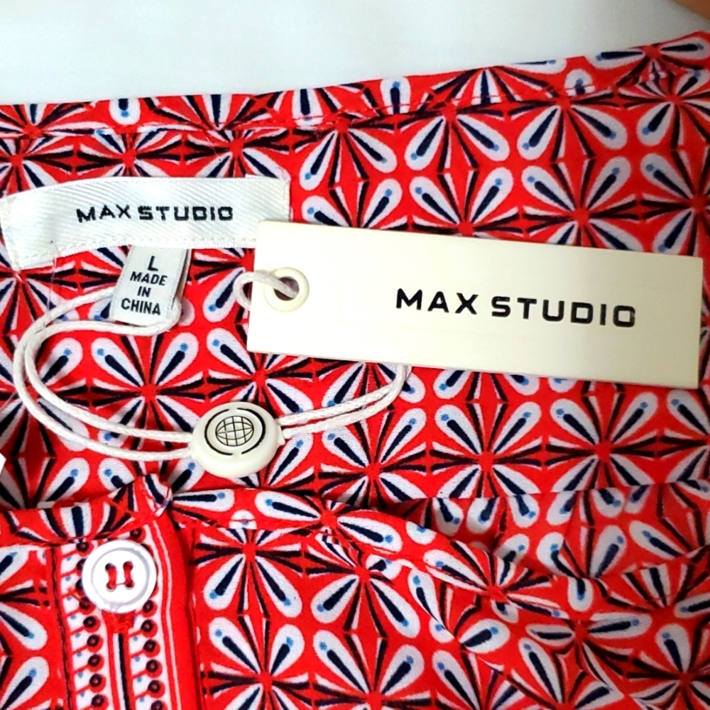 Max Studio Midi Dress With Belt NWT - Picture 3 of 5